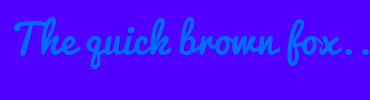 Image with Font Color 006BF6 and Background Color 5000FF